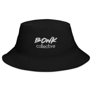 Embroidered Bucket Hat- Black